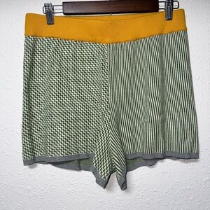 Dolan‎ High Waist Green and Yellow Shorts